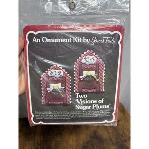 VTG 1981 Yours Truly Ornament Kit Visions Of Sugar Plums Christmas DIY Crafts‎